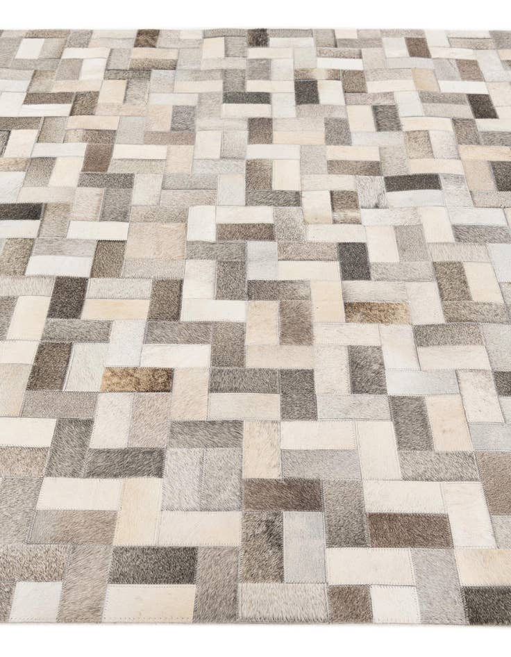 Detail image of  5' 1 x 8' Cowhide Stocks Rug