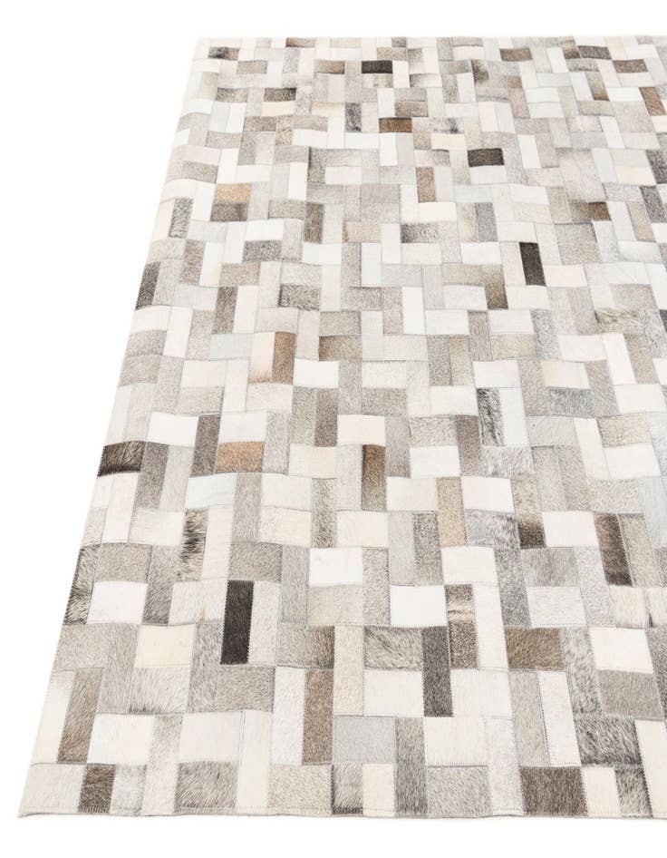Detail image of  5' 1 x 8' Cowhide Stocks Rug