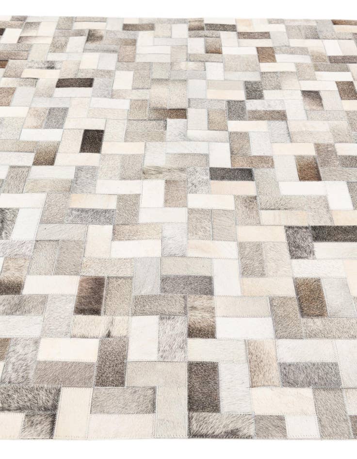 Detail image of  5' 1 x 8' Cowhide Stocks Rug