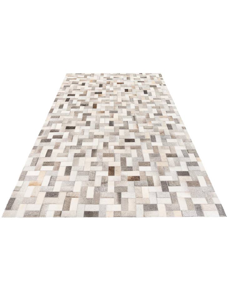 Detail image of  5' x 8' Cowhide Stocks Rug