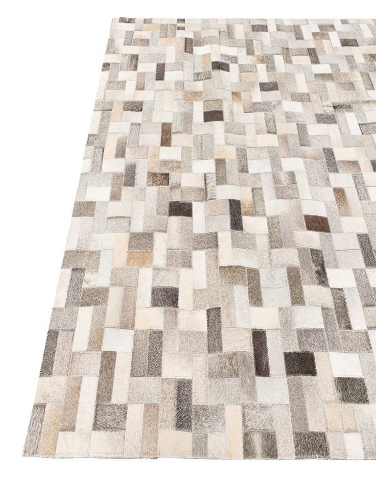 Detail image of  5' x 8' Cowhide Stocks Rug