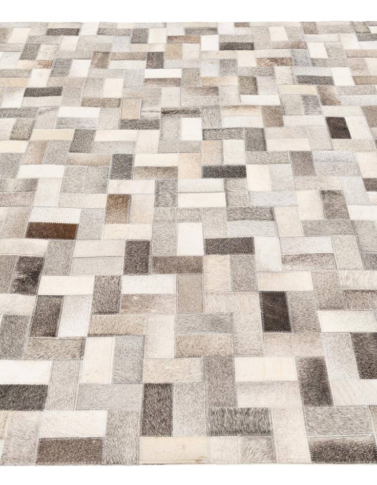 Detail image of  5' x 8' Cowhide Stocks Rug