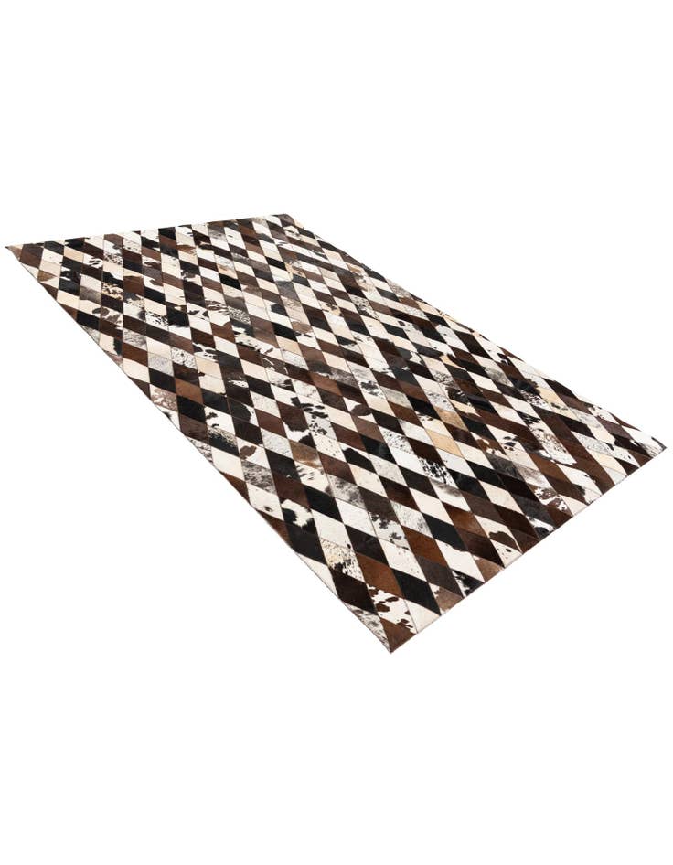 Detail image of  5' 1 x 8' 1 Cowhide Stocks Rug
