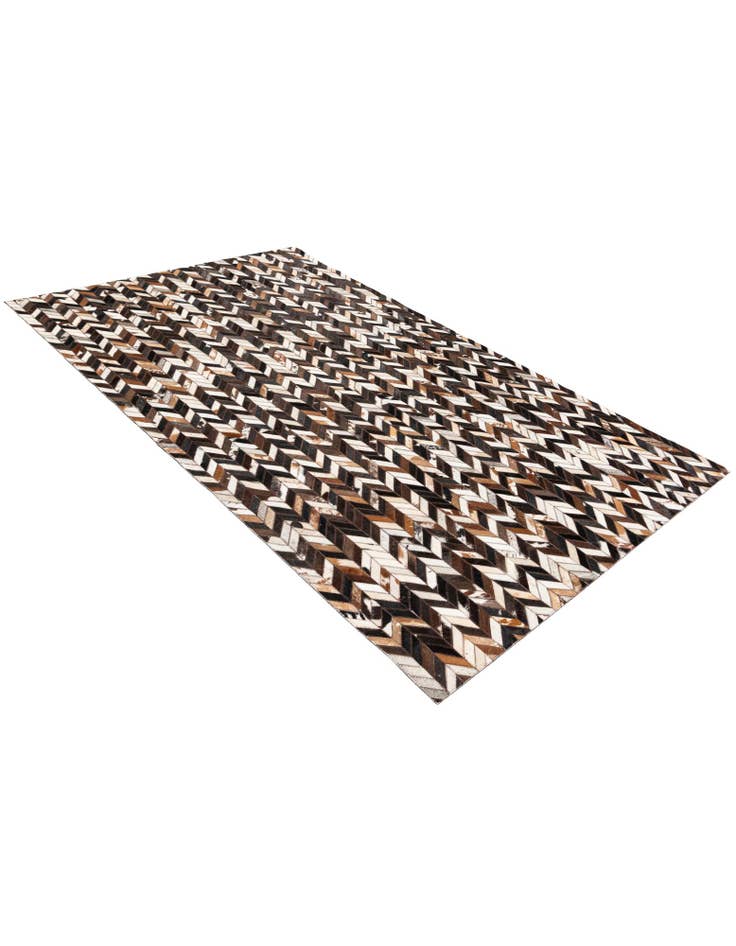 Detail image of  4' 11 x 8' Cowhide Stocks Rug