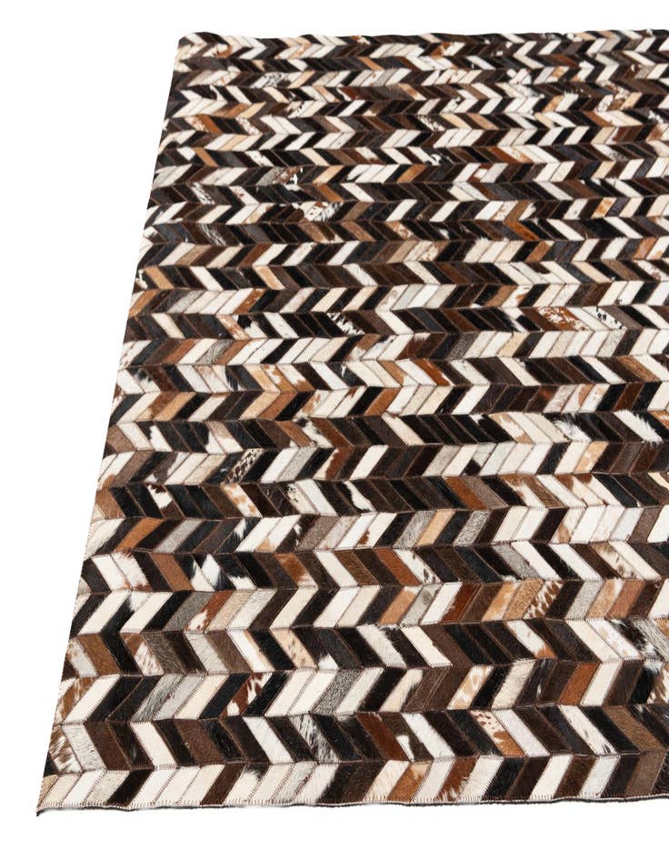 Detail image of  4' 11 x 8' Cowhide Stocks Rug