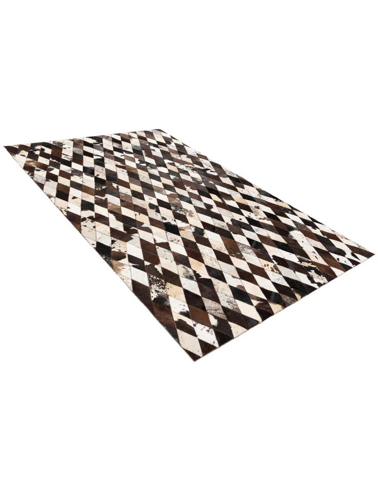 Detail image of  5' 2 x 8' 1 Cowhide Stocks Rug