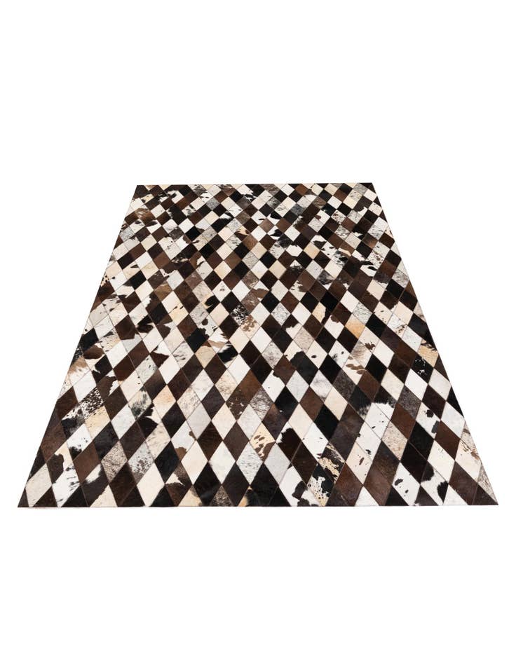 Detail image of  5' 2 x 8' 1 Cowhide Stocks Rug