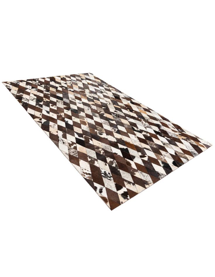 Detail image of  5' 1 x 8' 1 Cowhide Stocks Rug