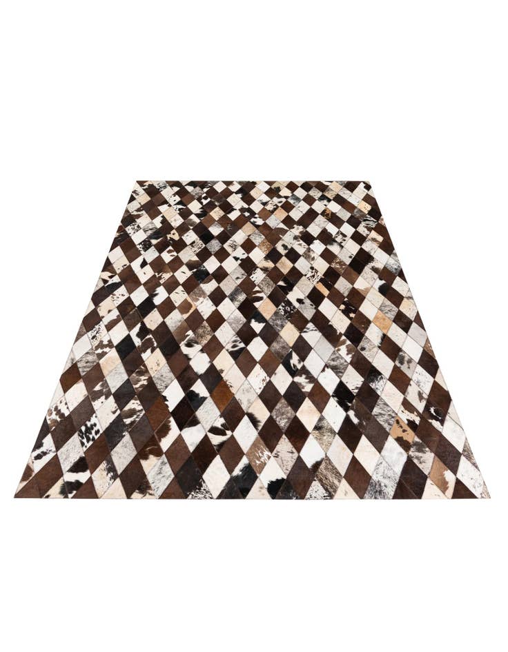 Detail image of  5' 1 x 8' 1 Cowhide Stocks Rug