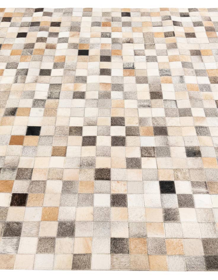 Detail image of  5' 1 x 7' 9 Cowhide Stocks Rug