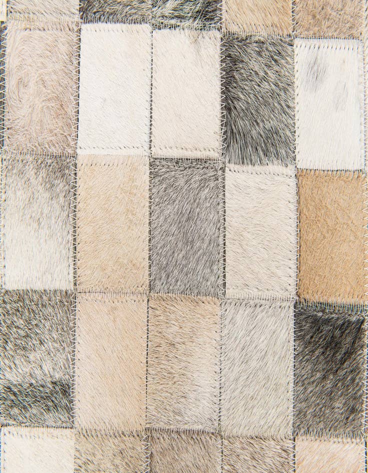 Detail image of  5' 1 x 7' 9 Cowhide Stocks Rug