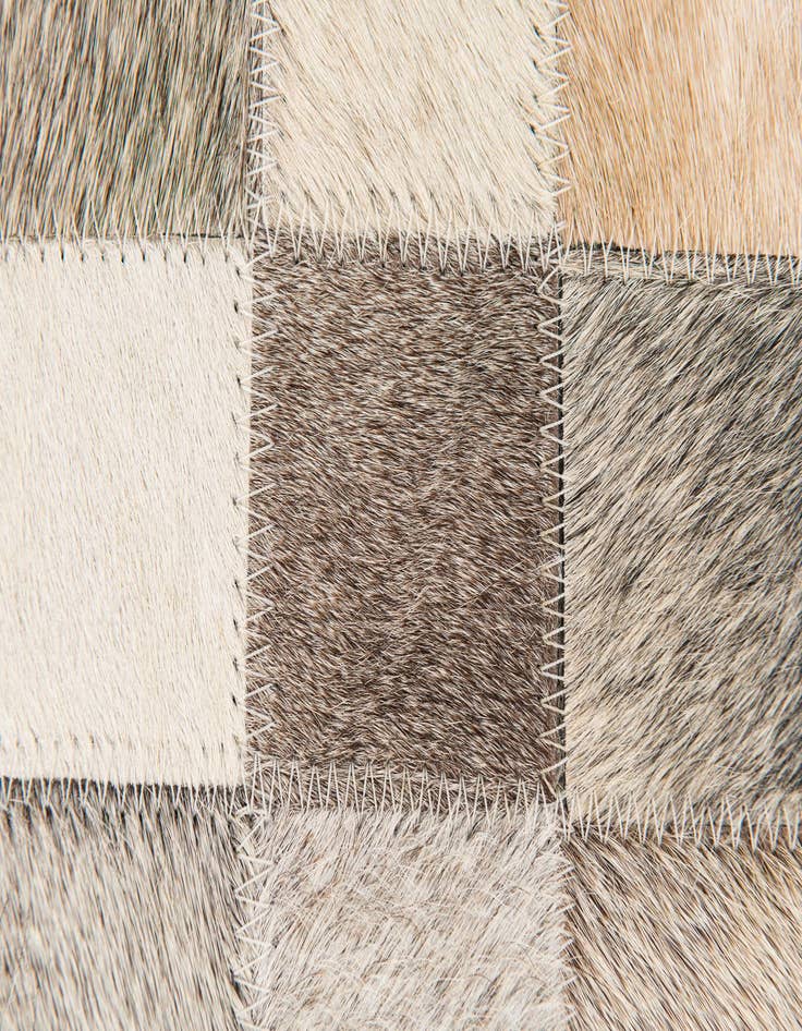Detail image of  5' 1 x 7' 9 Cowhide Stocks Rug