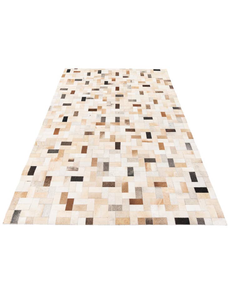 Detail image of  5' 1 x 7' 11 Cowhide Stocks Rug