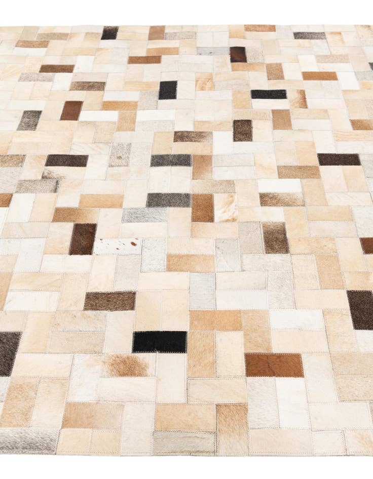 Detail image of  5' 1 x 7' 11 Cowhide Stocks Rug