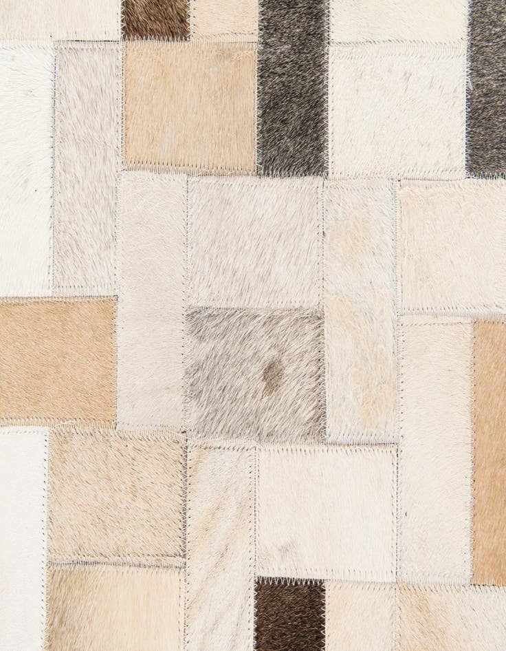 Detail image of  5' 1 x 7' 11 Cowhide Stocks Rug