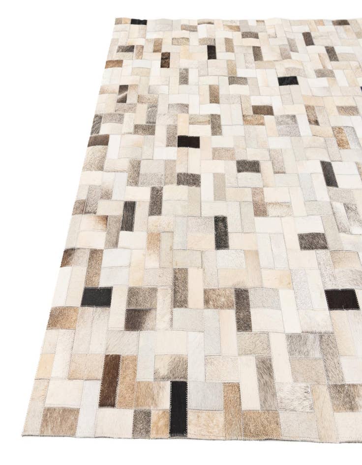 Detail image of  5' x 7' 11 Cowhide Stocks Rug