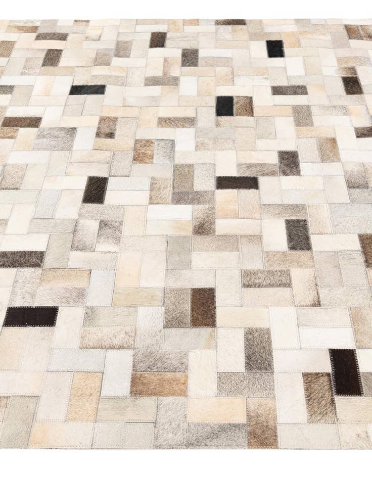 Detail image of  5' x 7' 11 Cowhide Stocks Rug