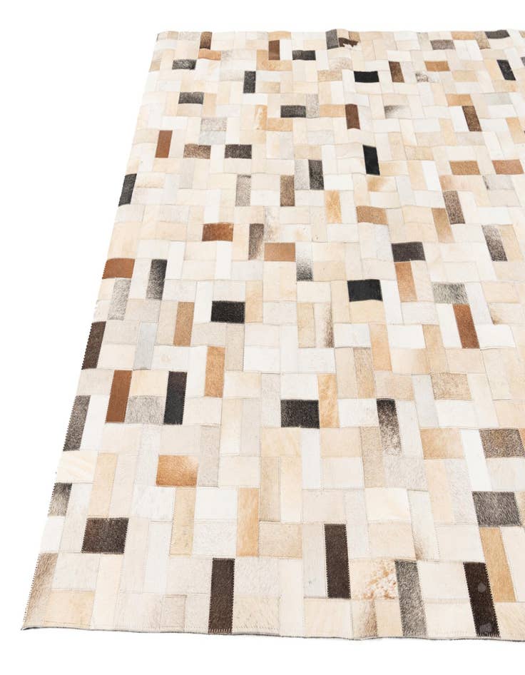 Detail image of  5' 1 x 8' Cowhide Stocks Rug