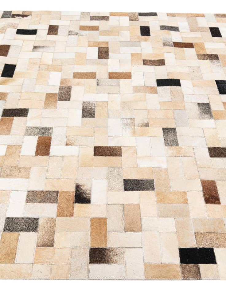 Detail image of  5' 1 x 8' Cowhide Stocks Rug