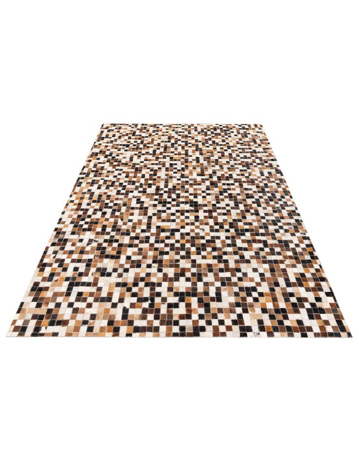 Detail image of  5' 5 x 7' 5 Cowhide Stocks Rug