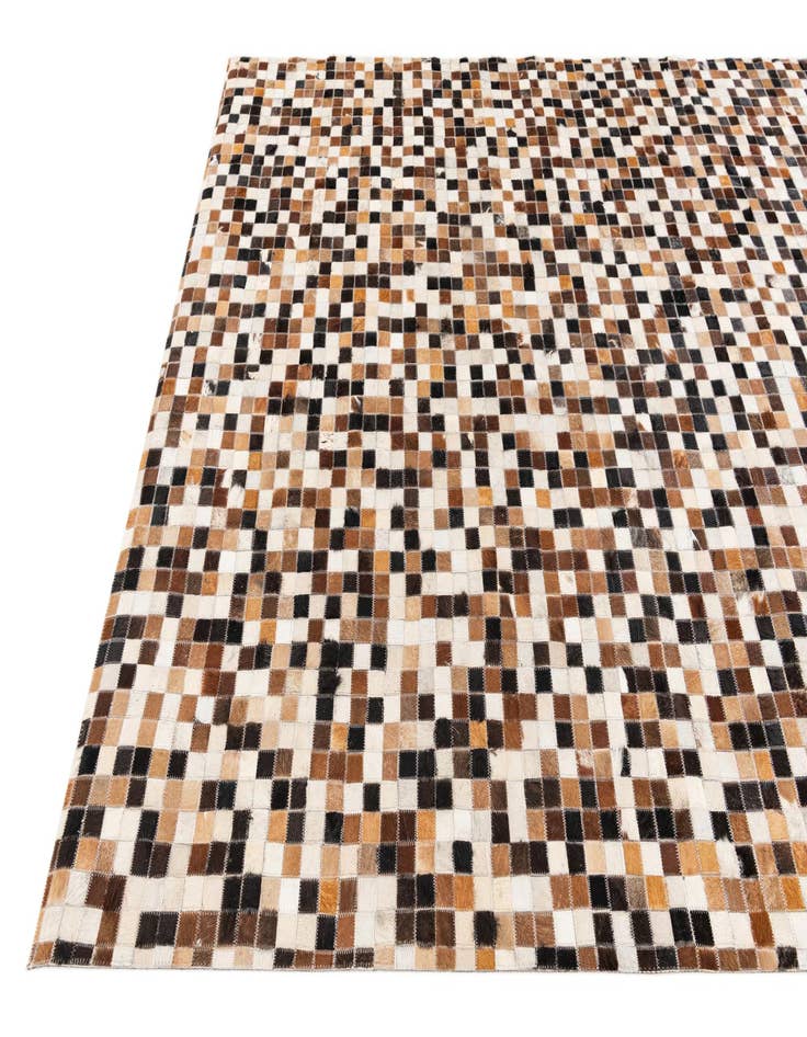Detail image of  5' 5 x 7' 5 Cowhide Stocks Rug