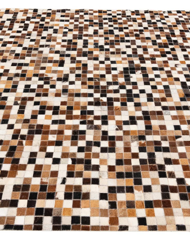 Detail image of  5' 5 x 7' 5 Cowhide Stocks Rug