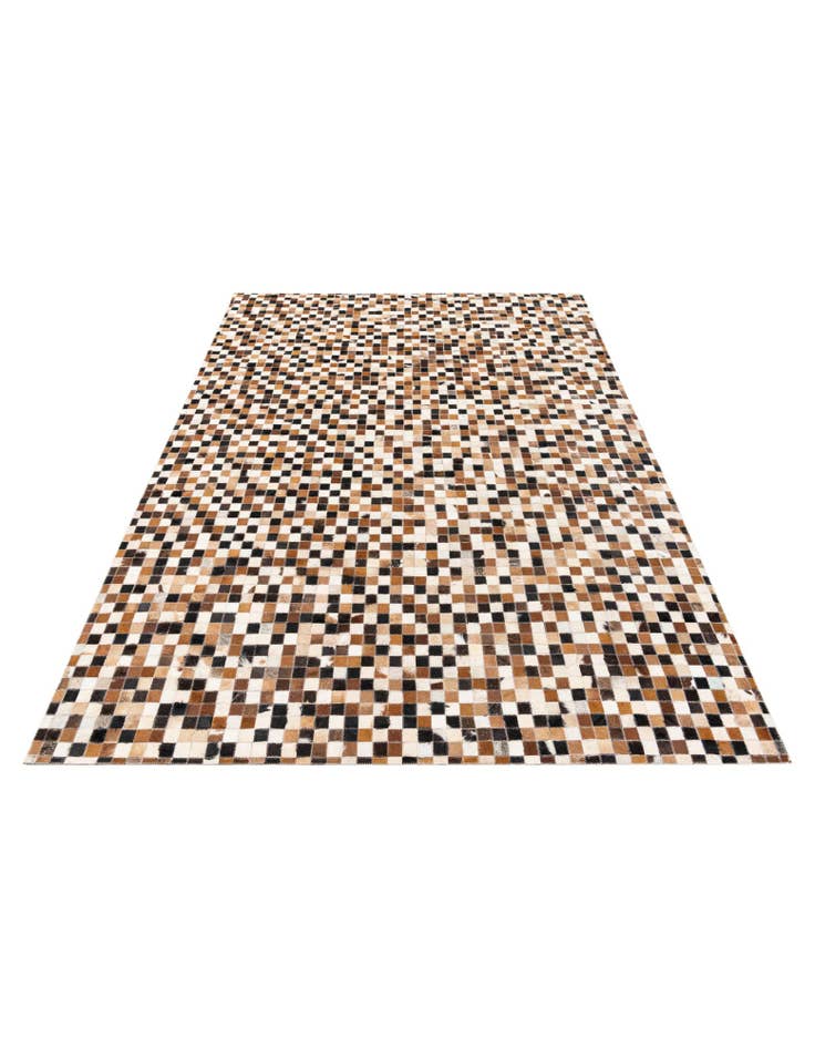 Detail image of  5' 5 x 7' 6 Cowhide Stocks Rug