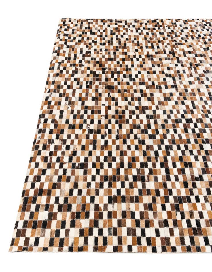 Detail image of  5' 5 x 7' 6 Cowhide Stocks Rug