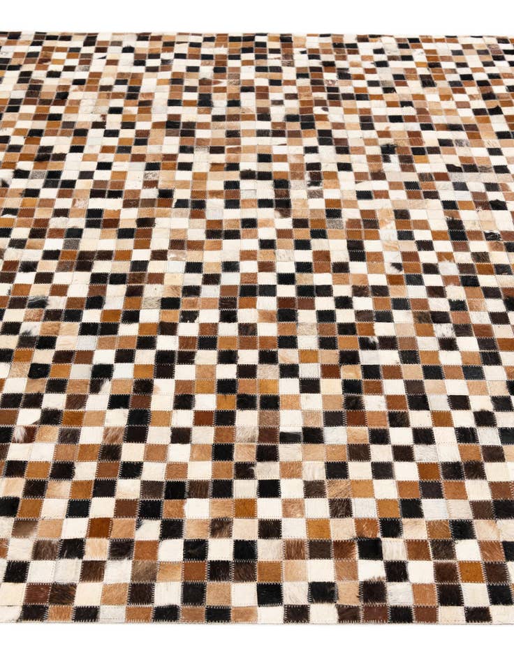 Detail image of  5' 5 x 7' 6 Cowhide Stocks Rug