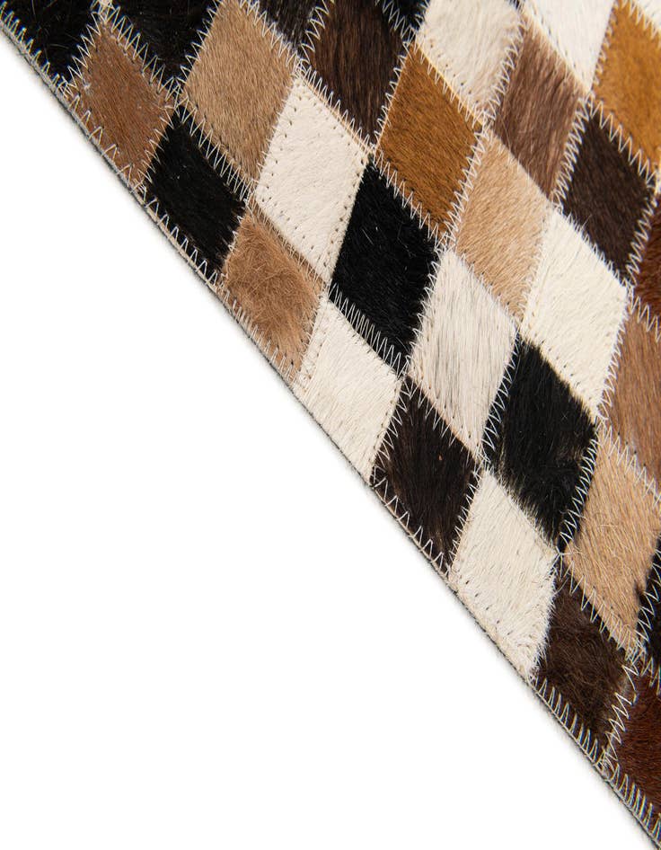 Detail image of  5' 5 x 7' 6 Cowhide Stocks Rug