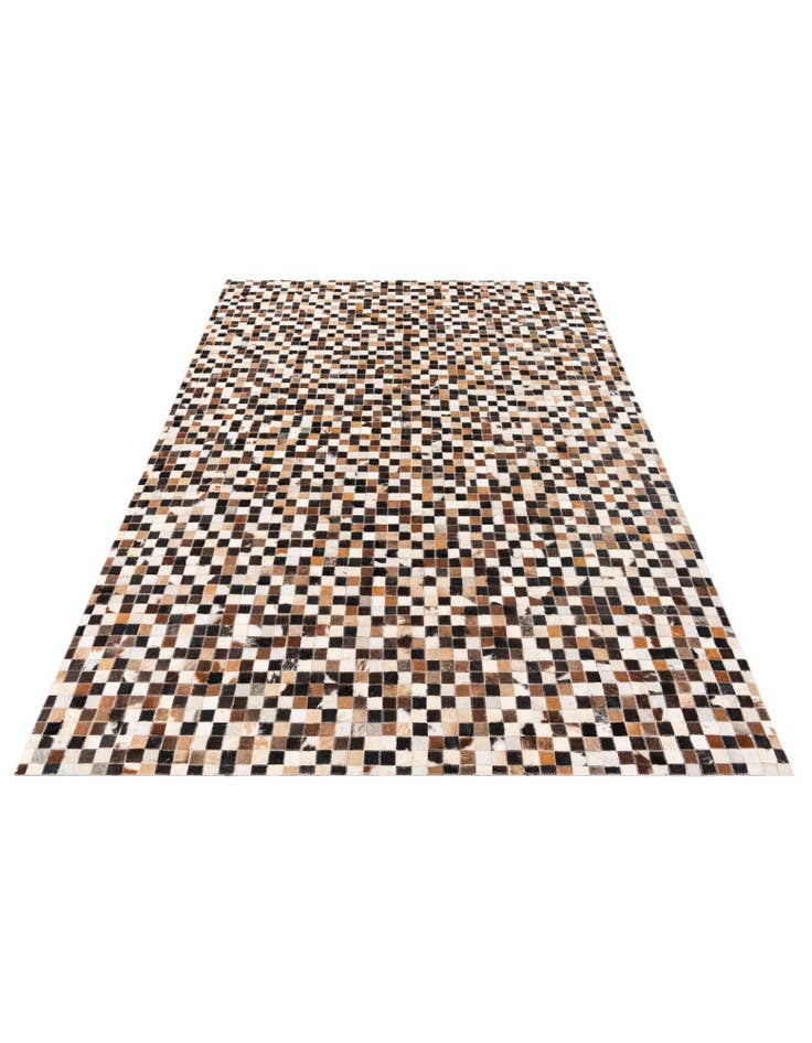 Detail image of  5' 3 x 7' 7 Cowhide Stocks Rug