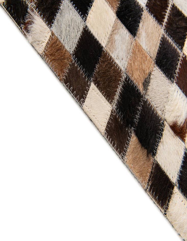 Detail image of  5' 3 x 7' 7 Cowhide Stocks Rug