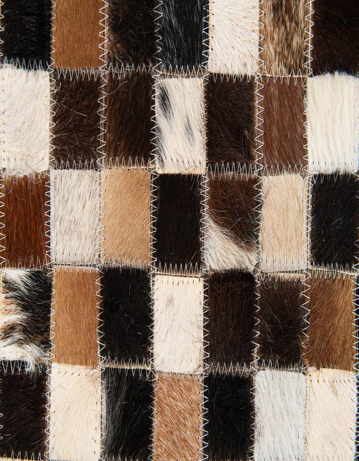 Detail image of  5' 3 x 7' 7 Cowhide Stocks Rug