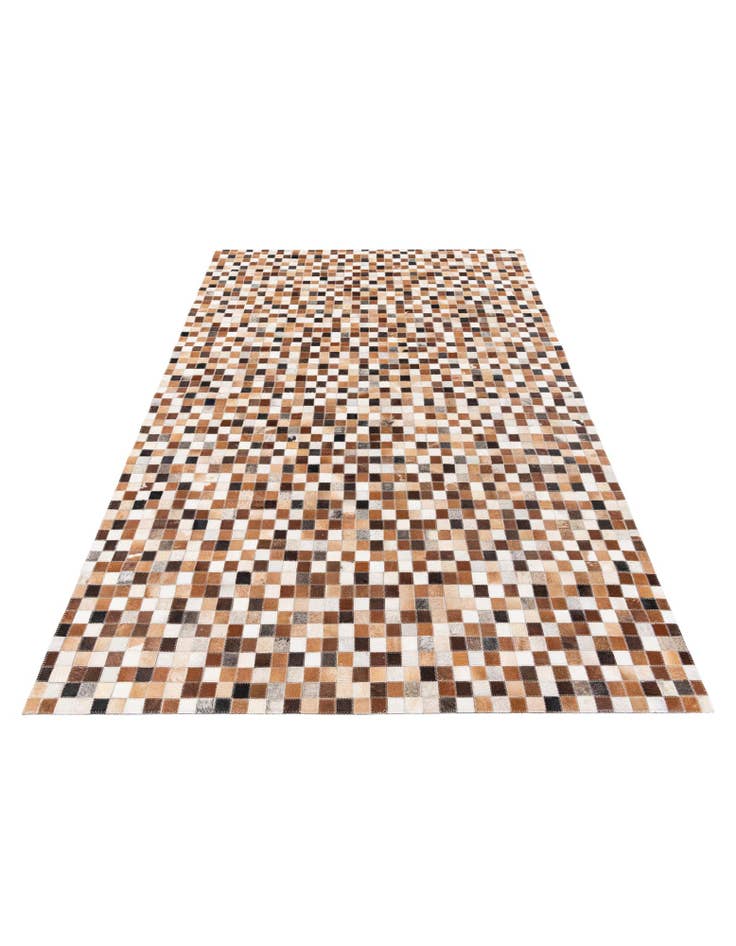 Detail image of  5' 1 x 7' 10 Cowhide Stocks Rug