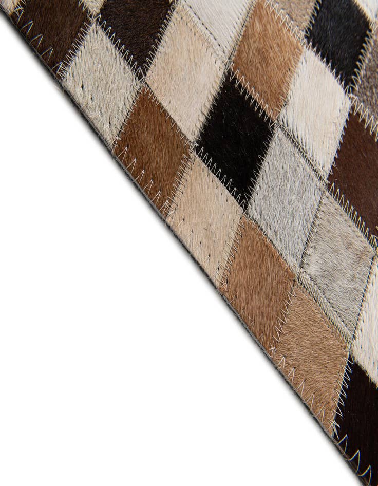 Detail image of  5' 1 x 7' 10 Cowhide Stocks Rug
