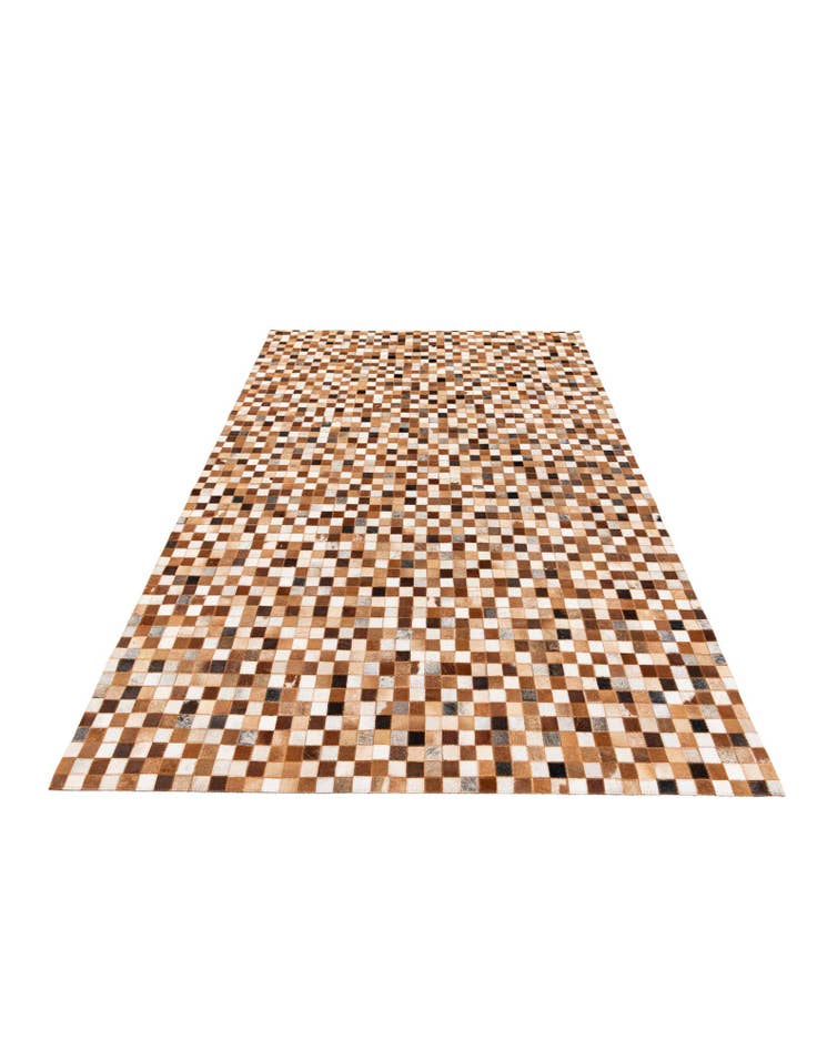 Detail image of  5' 2 x 8' Cowhide Stocks Rug