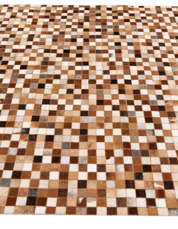 Detail image of  5' 2 x 8' Cowhide Stocks Rug