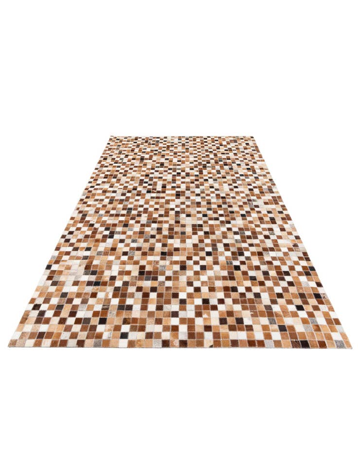 Detail image of  5' 1 x 7' 11 Cowhide Stocks Rug