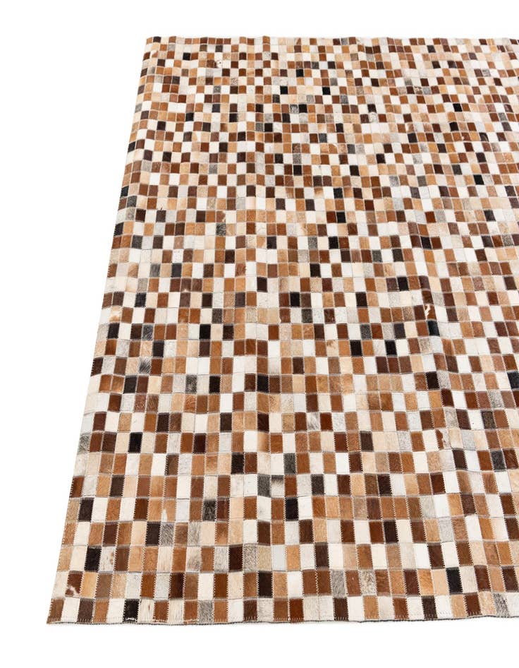 Detail image of  5' 1 x 7' 11 Cowhide Stocks Rug