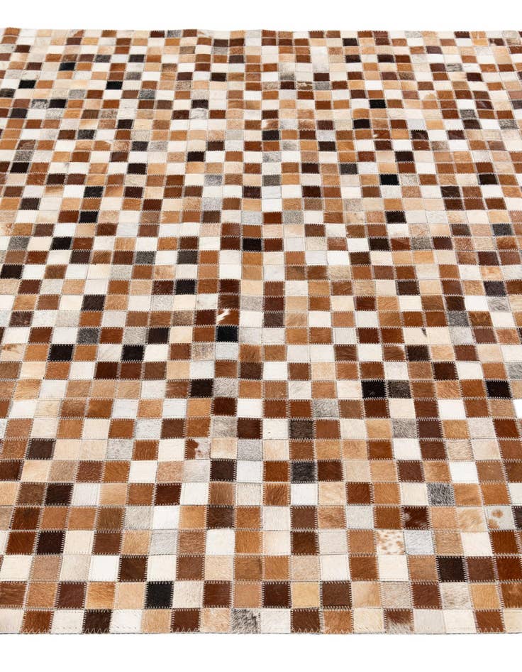 Detail image of  5' 1 x 7' 11 Cowhide Stocks Rug