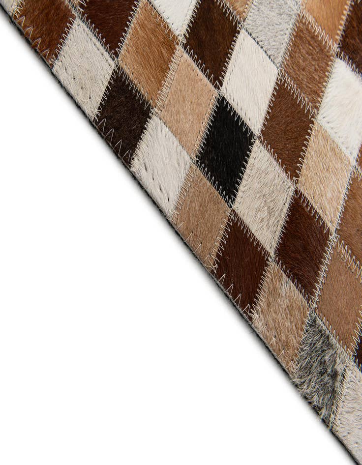 Detail image of  5' 1 x 7' 11 Cowhide Stocks Rug