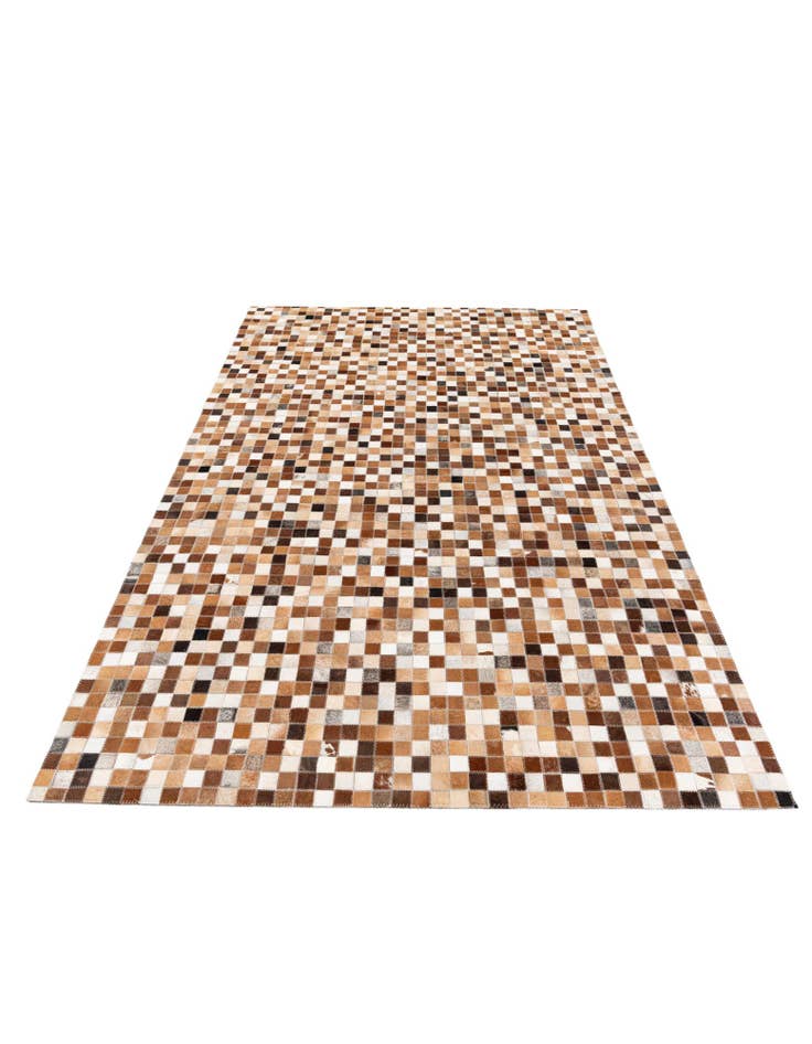 Detail image of  5' 1 x 7' 11 Cowhide Stocks Rug