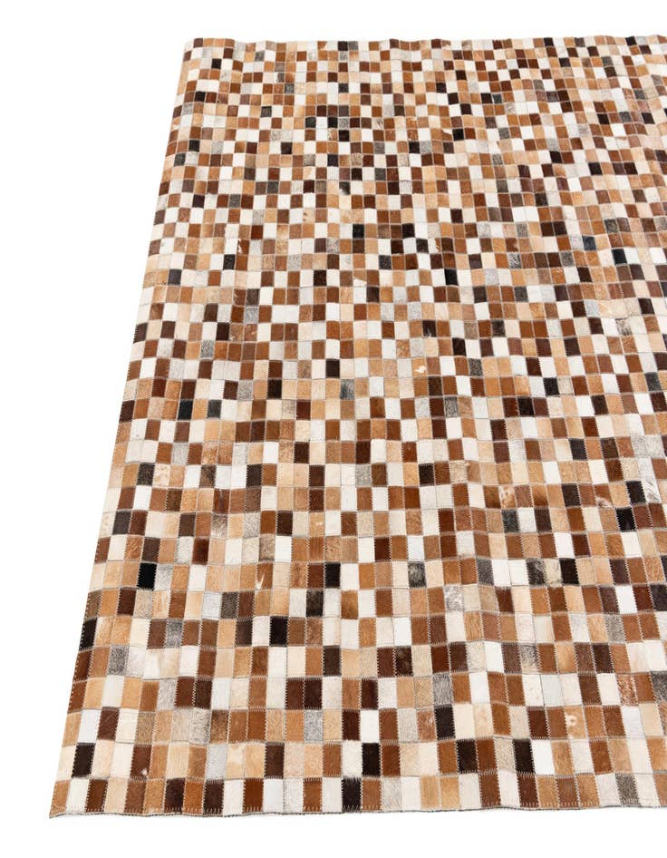 Detail image of  5' 1 x 7' 11 Cowhide Stocks Rug