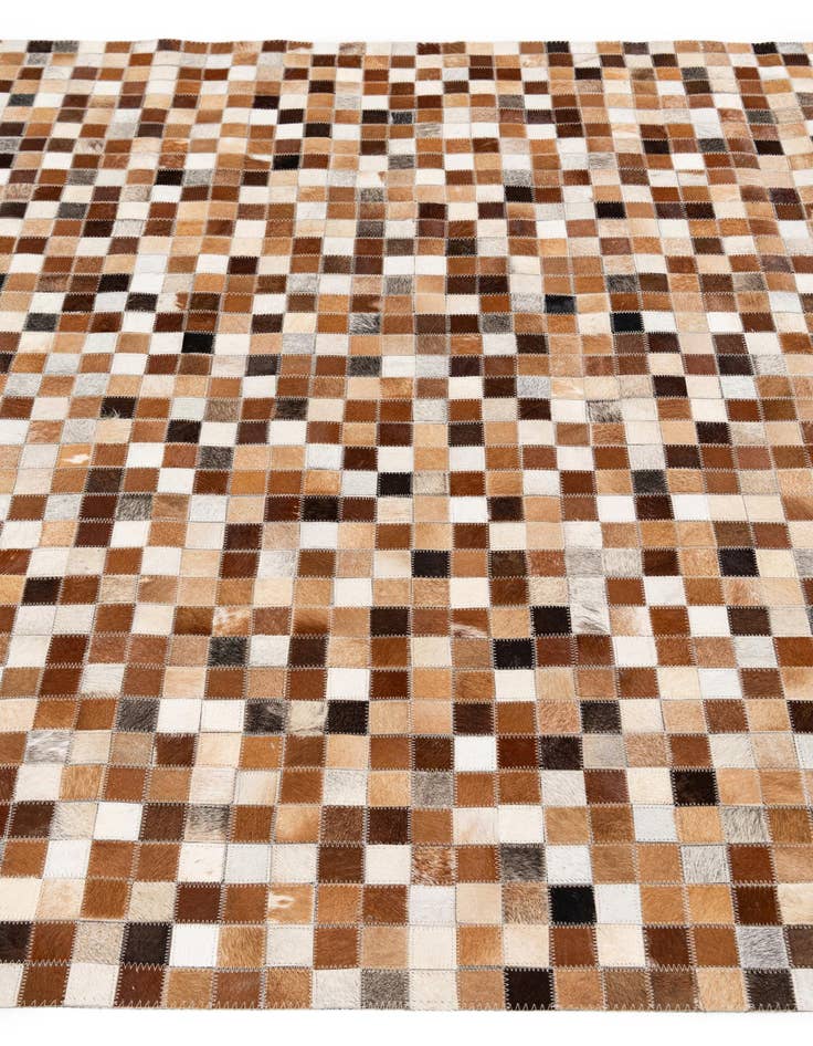 Detail image of  5' 1 x 7' 11 Cowhide Stocks Rug