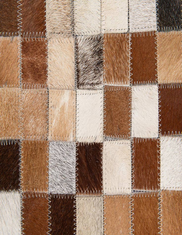 Detail image of  5' 1 x 7' 11 Cowhide Stocks Rug