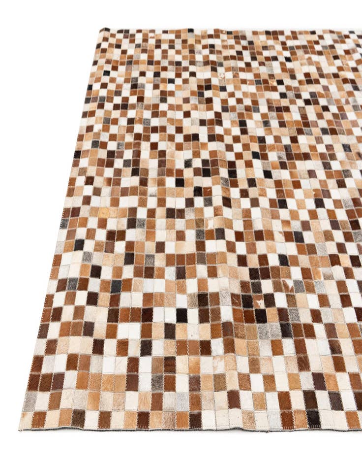 Detail image of  5' 1 x 7' 11 Cowhide Stocks Rug