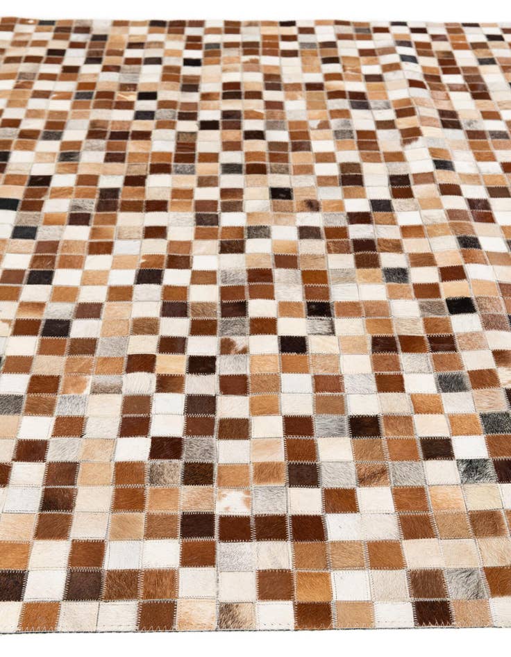 Detail image of  5' 1 x 7' 11 Cowhide Stocks Rug