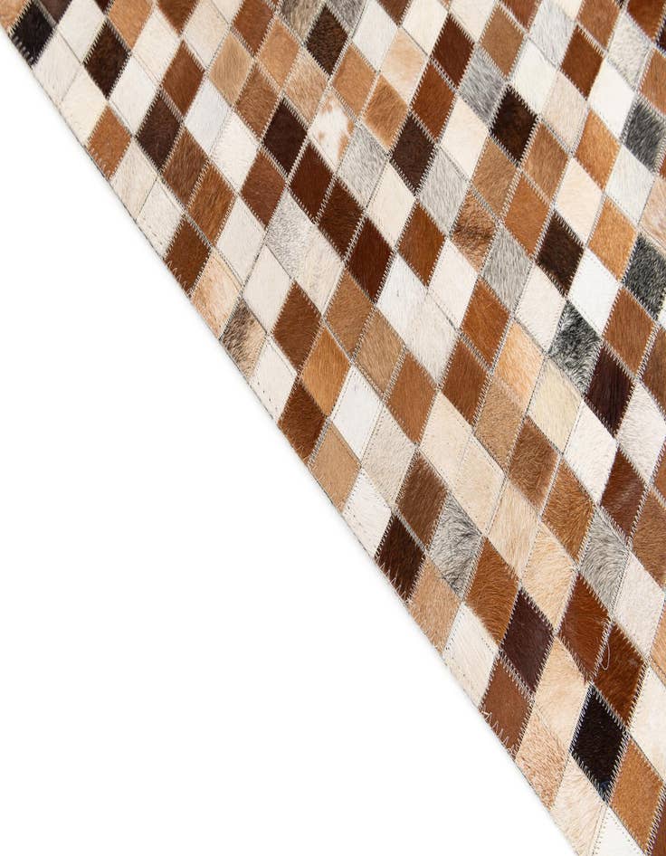 Detail image of  5' 1 x 7' 11 Cowhide Stocks Rug