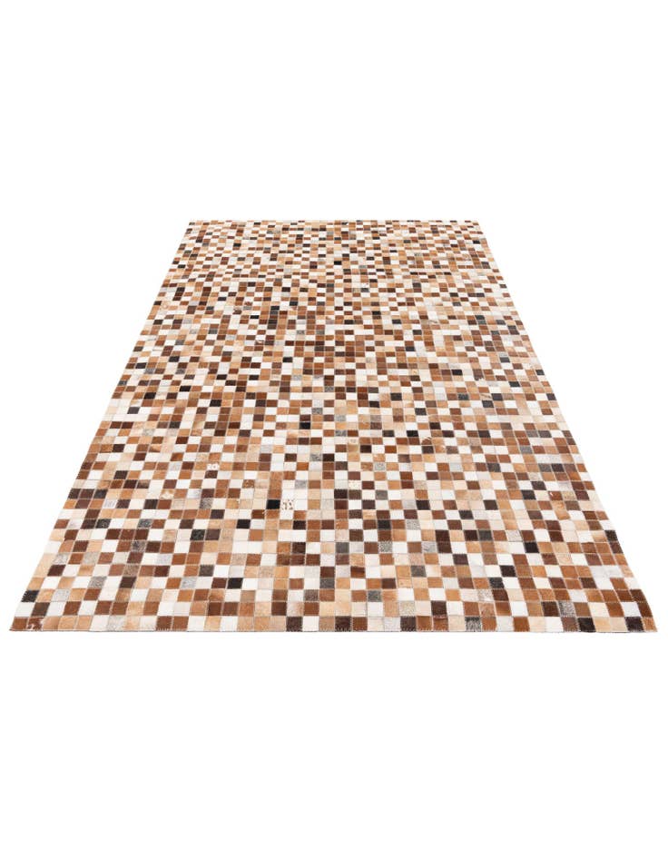 Detail image of  5' 1 x 7' 11 Cowhide Stocks Rug