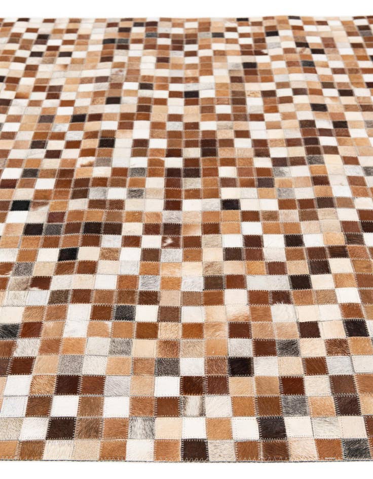 Detail image of  5' 1 x 7' 11 Cowhide Stocks Rug